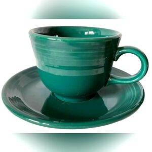 FIESTAWARE Evergreen Cup & Saucer - Fiesta Ware Tea Coffee